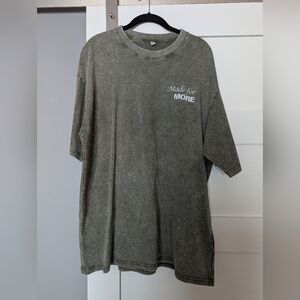 Made for more deep green crewneck t-shirt unisex size XL 24x21 x30